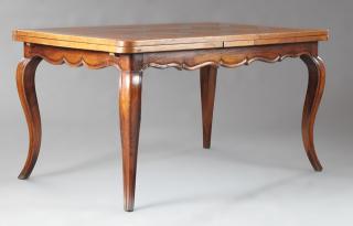 Appraisal: French Louis XV Style Parquetry Inlaid Oak Draw Le French