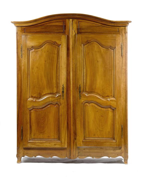 Appraisal: A WARDROBE Louis XV probably Bern Molded walnut and oak