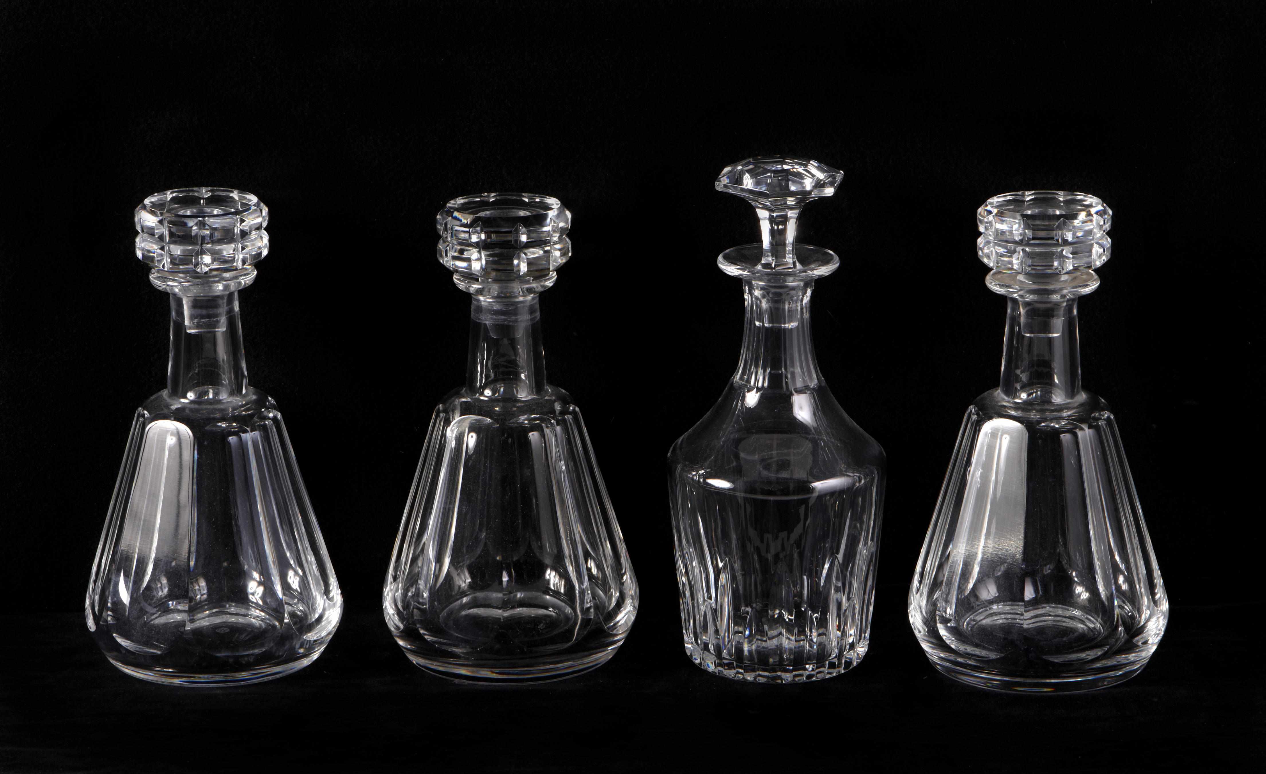 Appraisal: Property of various owners A group of four Baccarat cut