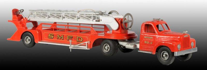 Appraisal: Pressed Steel Smith-Miller B Mack Fire Truck Description Circa Has