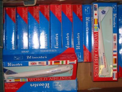 Appraisal: Fifteen Wooster Snap-Together plastic model airliners boxed M