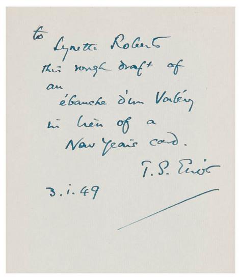 Appraisal: ELIOT T S From Poe To Valery New York Harcourt