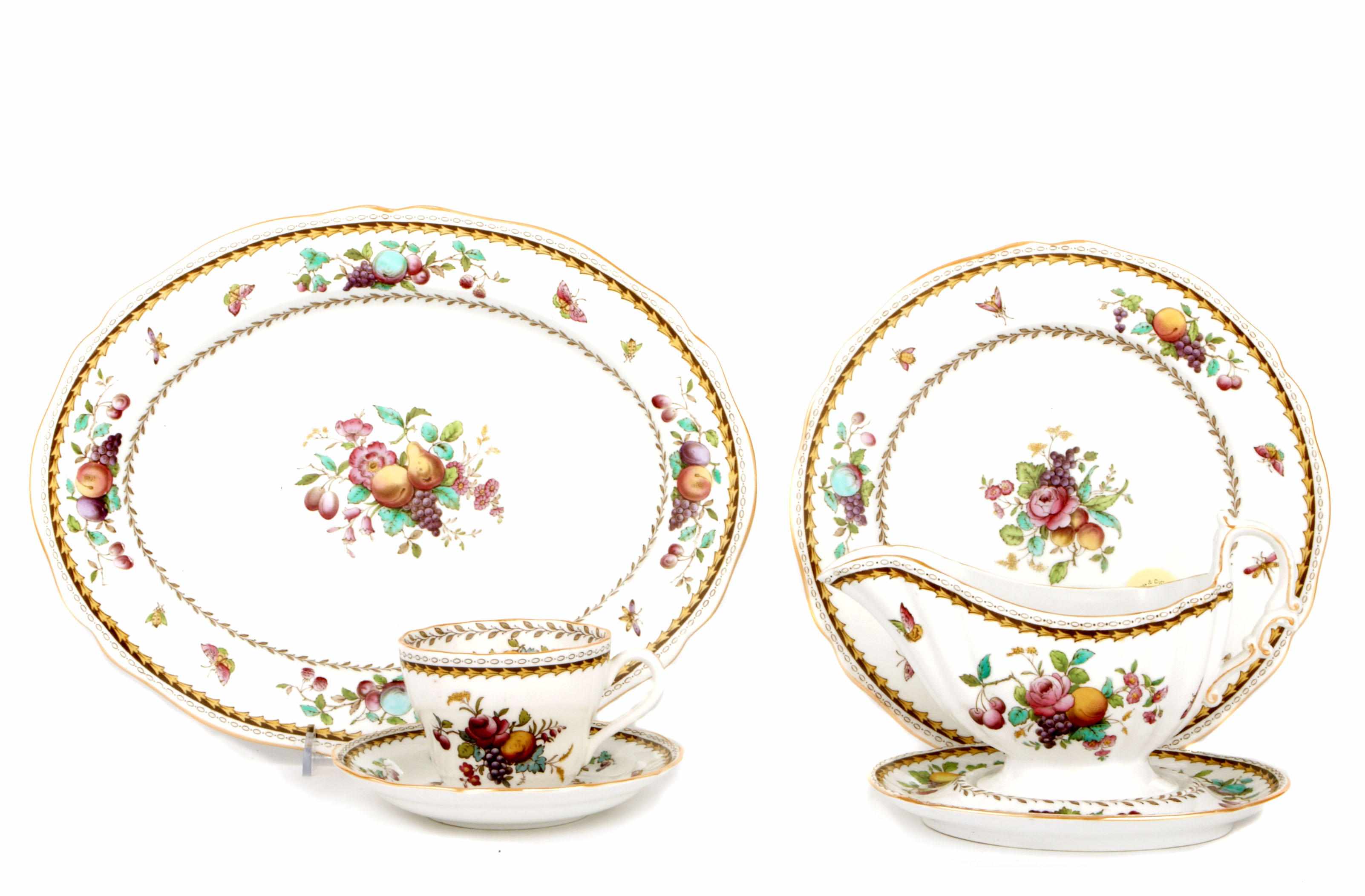 Appraisal: A Spode Copeland service in the Rockingham pattern Comprising one