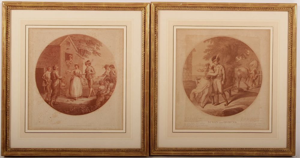 Appraisal: th- th C Marcuard Tomkins engravings Two Late th -