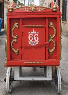 Appraisal: Antique Full-Size Monkey Cage Circus Wagon No American first or