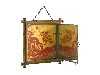 Appraisal: AN AESTHETIC MOVEMENT BAMBOO-FRAMED FOLDING WALL MIRROR of triptych form