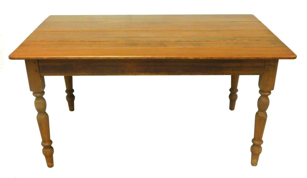 Appraisal: th C Plank top table pine comprised of older parts