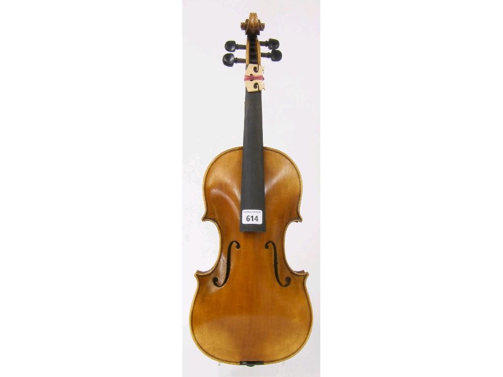 Appraisal: Contemporary violin labelled copy of Guarneri Lafont Anno cm