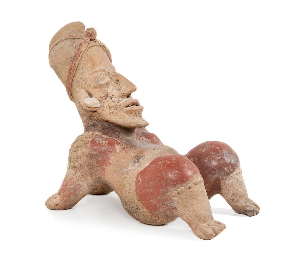 Appraisal: A Jalisco Clay Figure A Jalisco Clay Figure Ameca Style