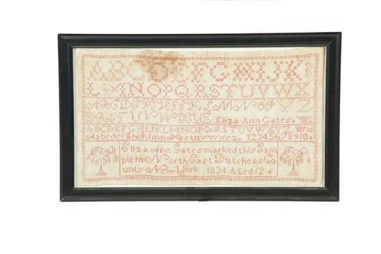 Appraisal: NEW YORK SAMPLER Eliza Ann Gates Dutchess County silk on