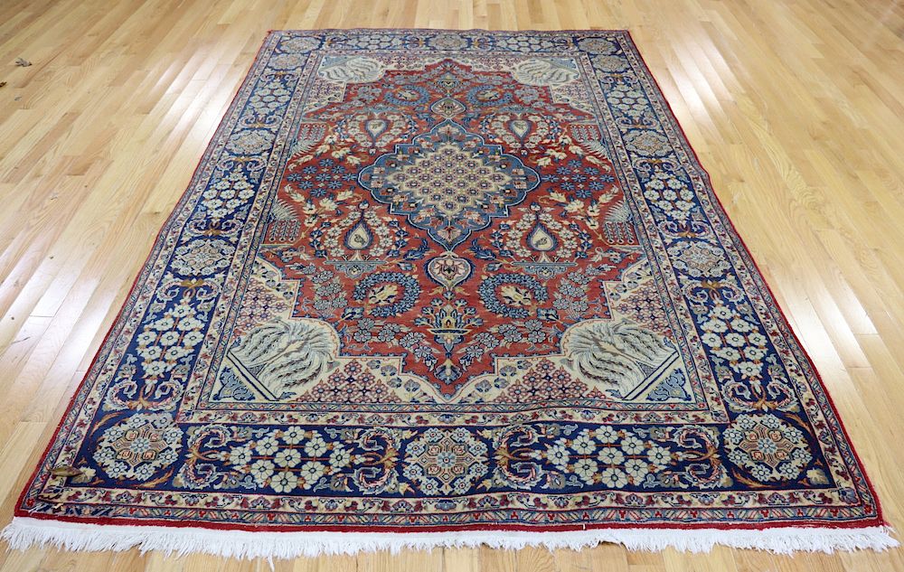 Appraisal: Antique And Finely Hand Woven Tabriz Carpet From a lower