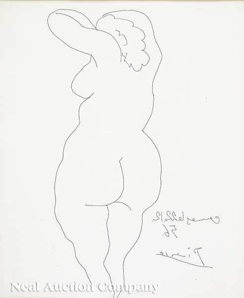 Appraisal: Pablo Picasso Spanish - Nude lithograph signed and dated in