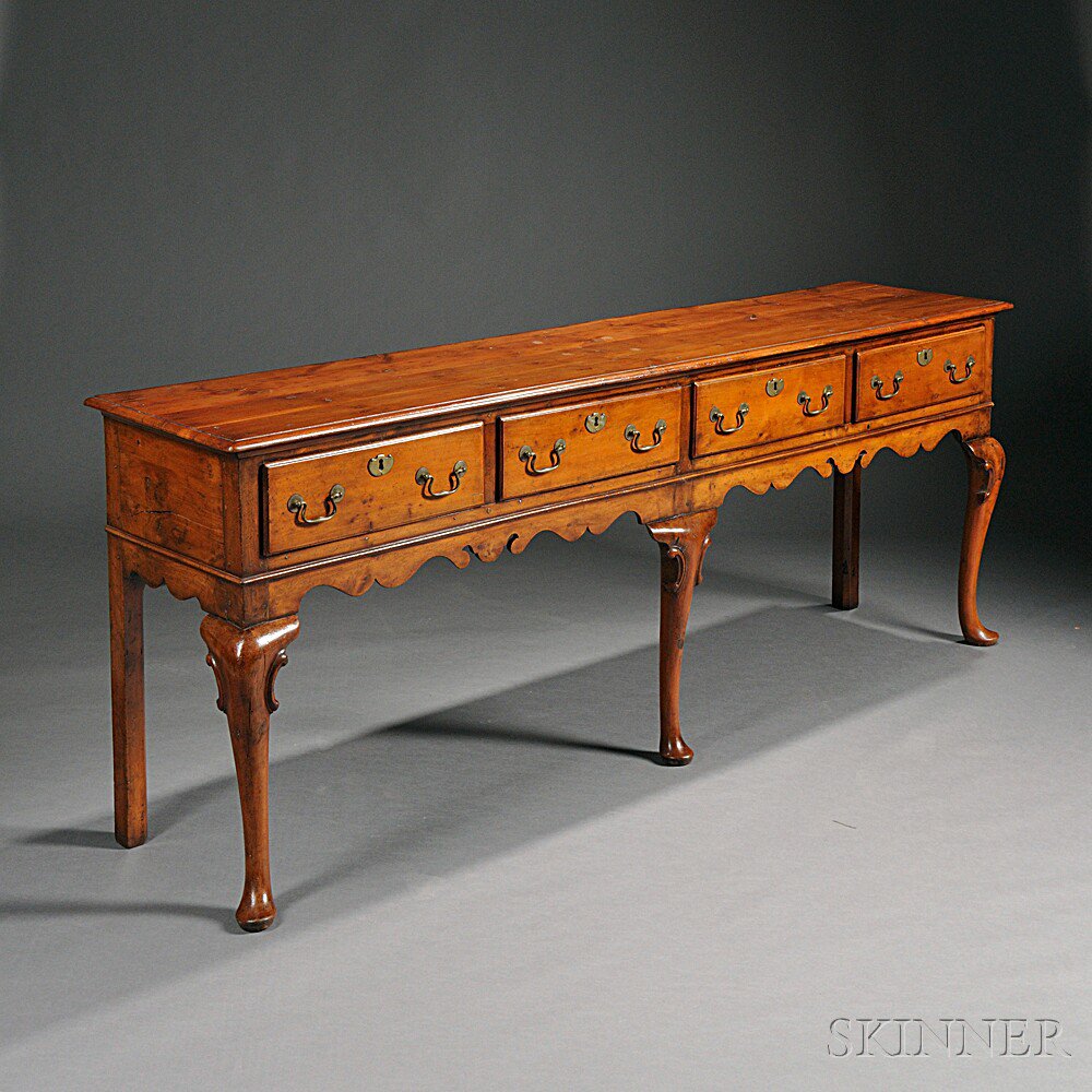 Appraisal: George II-style Yewwood Dresser th th century with four frieze