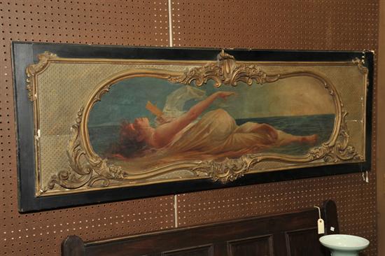 Appraisal: ART NOUVEAU ARCHITECTURAL PANEL Having a painting on canvas depicting