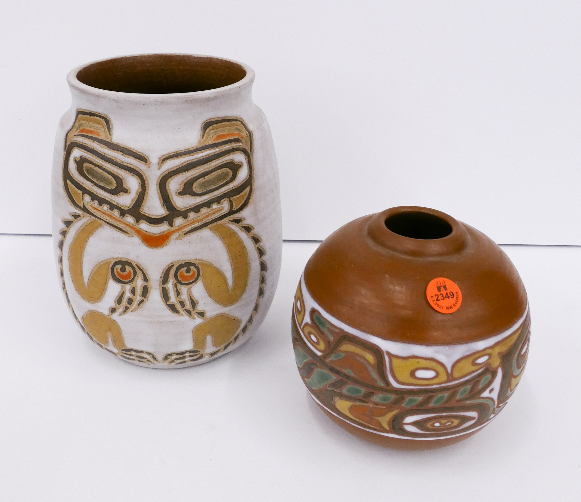 Appraisal: pc Arlene Mickelson Native Style Studio Pottery Vases- ''- ''