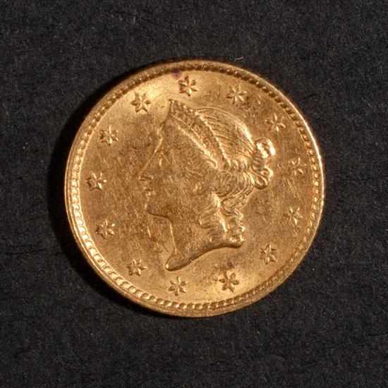 Appraisal: Two United States Liberty head type gold dollars VF- and