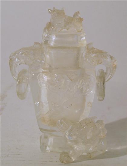 Appraisal: Chinese rock crystal covered vaselate Qing dynasty