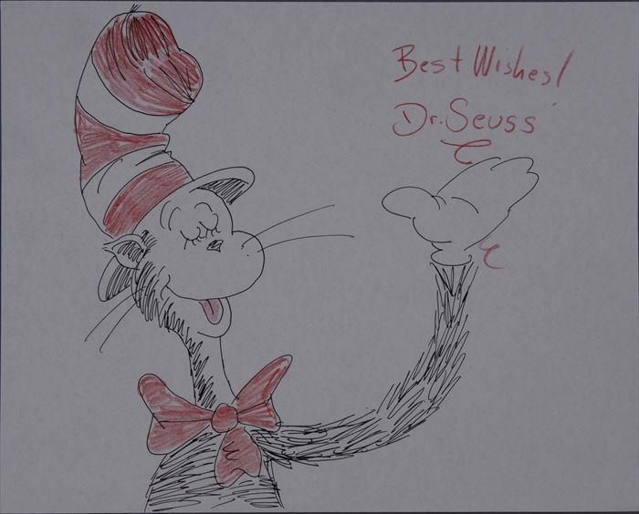 Appraisal: DR SEUSS CAT IN THE HAT x in black ink