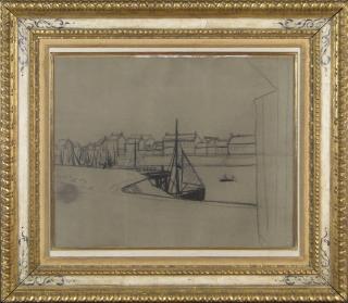 Appraisal: Andr Derain French - Crayon on Paper Laid Down on