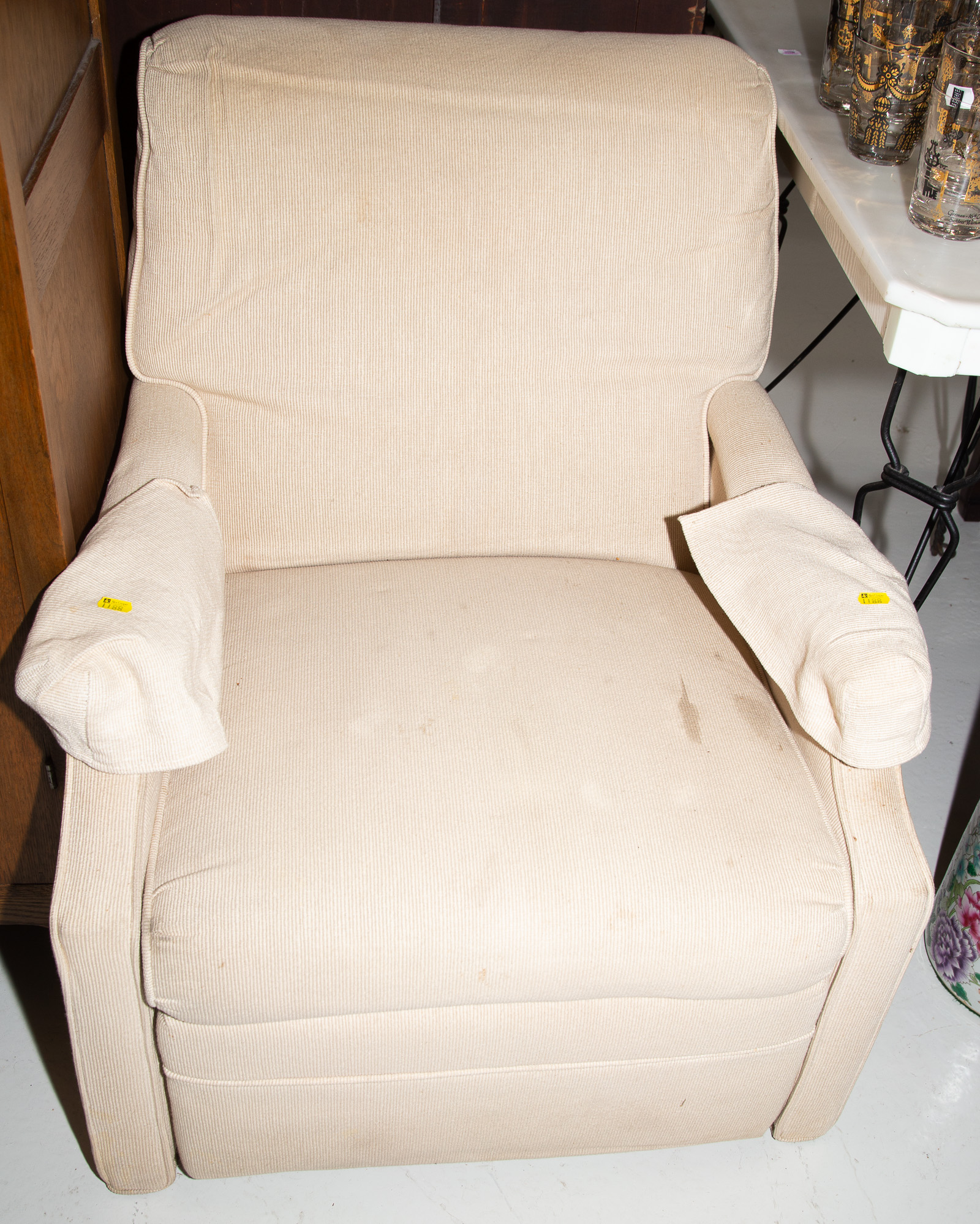 Appraisal: MODERN RECLINING ARMCHAIR Approximately in H in W in D