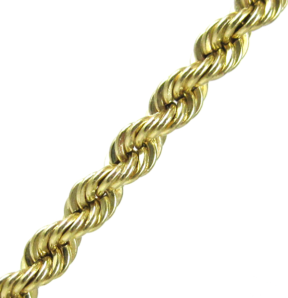 Appraisal: FOURTEEN KARAT GOLD ROPE CHAIN NECKLACE measuring - inches in