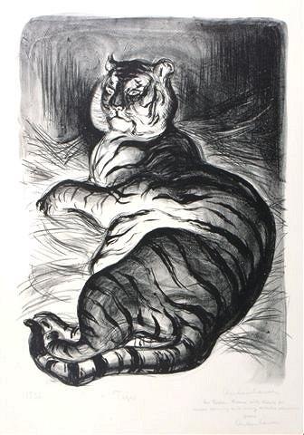 Appraisal: ANTON HANSEN Danish - 'Tiger' signed and dated titled and