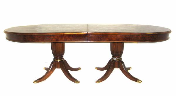 Appraisal: A Regency style pedestal dining table height in width ft