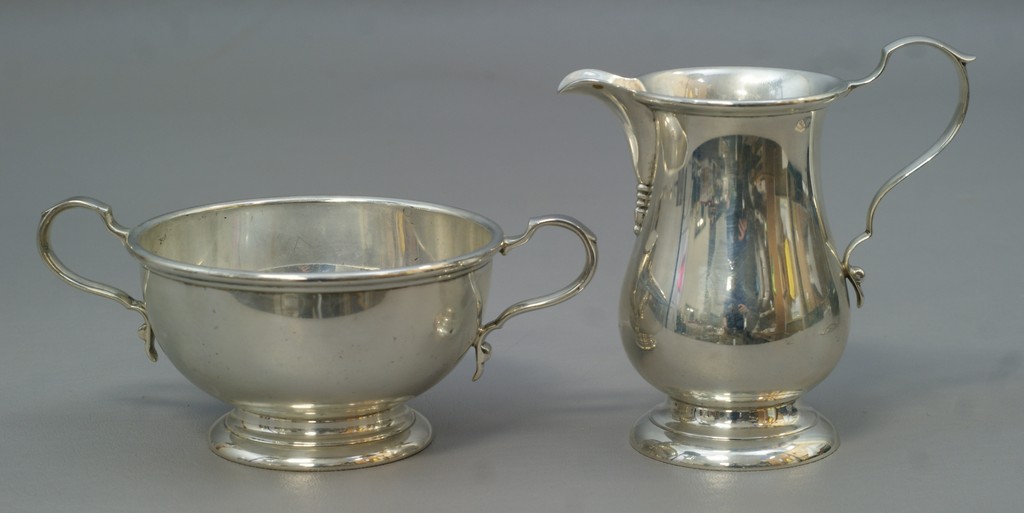 Appraisal: Webster Exemplar pattern sterling silver creamer and sugar retailed by