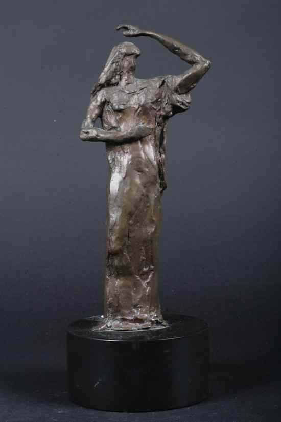 Appraisal: AMERICAN SCHOOL th Century STANDING FIGURE - Bronze in