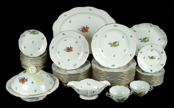 Appraisal: A Herend porcelain part dinner service decorated with a version