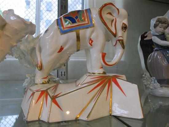 Appraisal: CZECH ART DECO ELEPHANT FIGURE