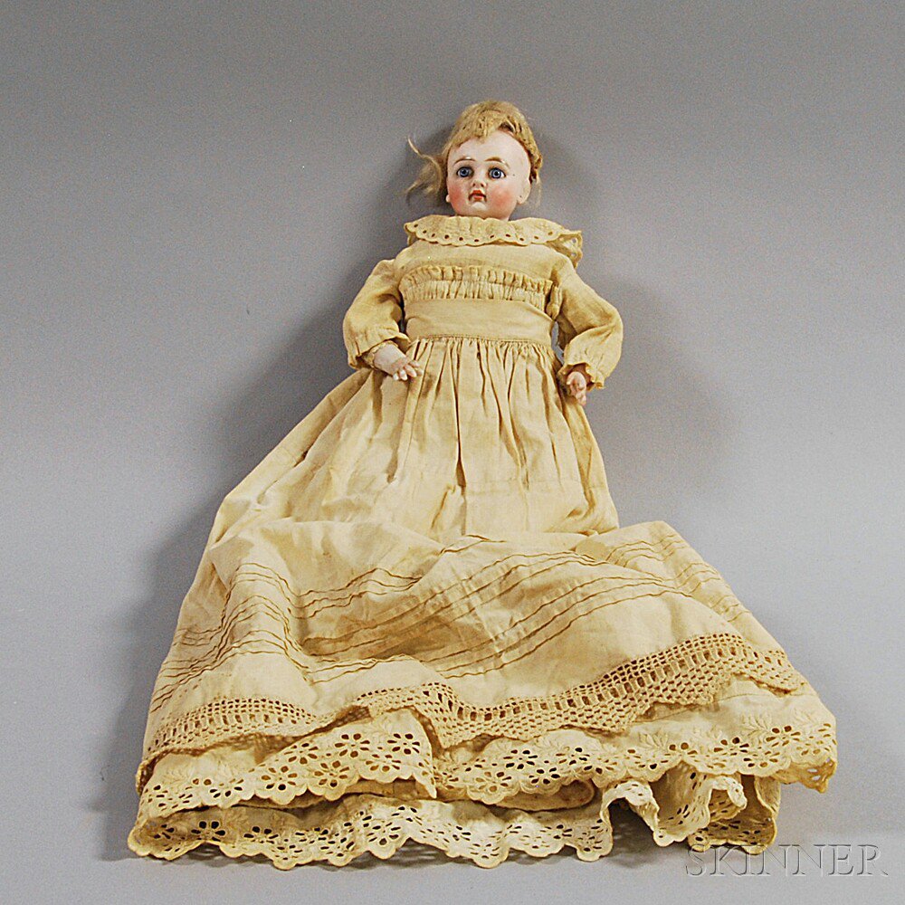 Appraisal: French Bisque Shoulder Head Doll with kid body and bisque