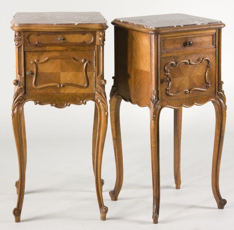 Appraisal: Two Louis XV Style Commode Stands early th century very