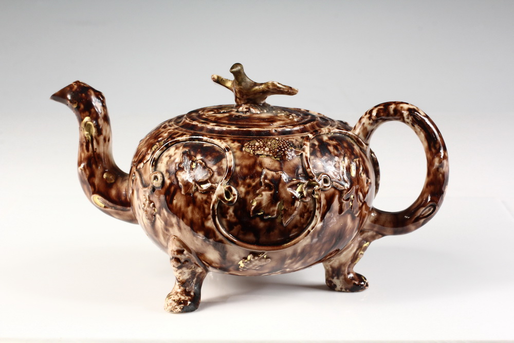 Appraisal: TEAPOT - Rare th c Whieldon Pottery Soft Paste Teapot