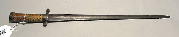 Appraisal: A continental hunting sword th century Narrow inch double edged