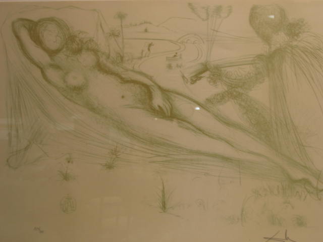 Appraisal: SALVADOR DALI SPANISH - Nude female color lithograph signed and