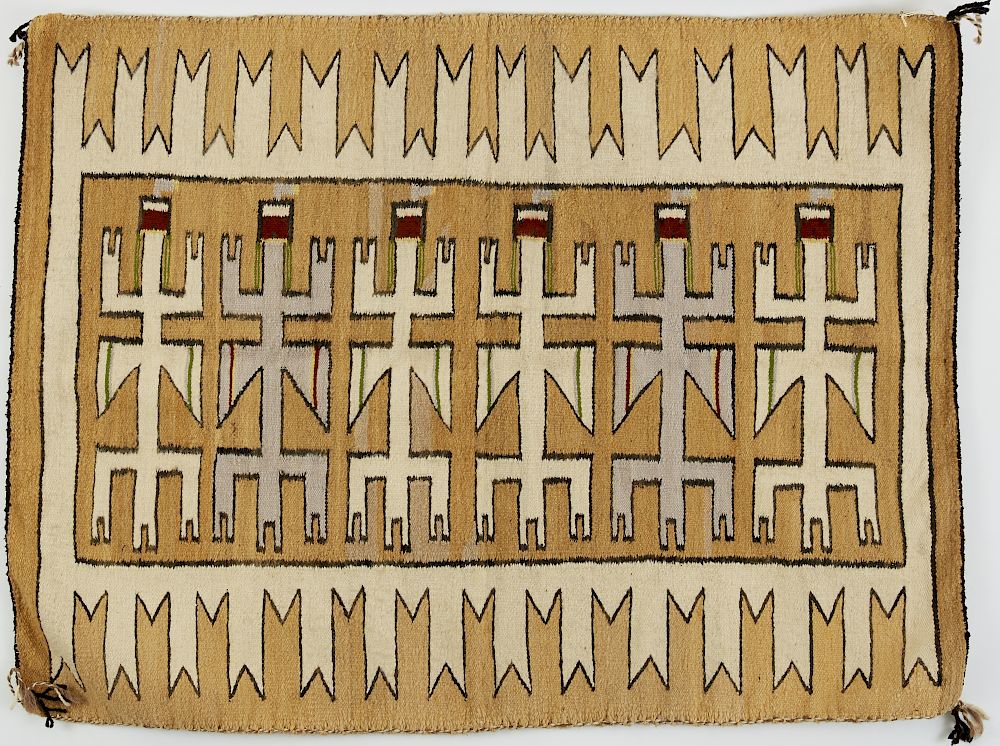 Appraisal: Navajo Yei Weaving Blanket Rug Navajo Yei weaving with the