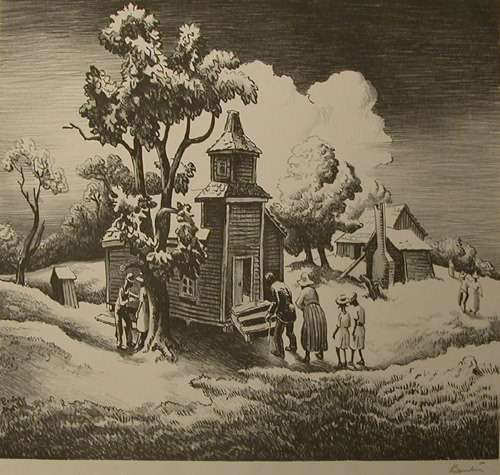 Appraisal: Sunday Morning Fath Benton Thomas Hart American - Lithograph x