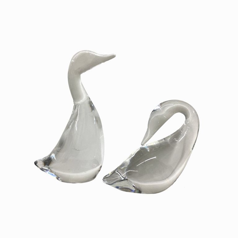 Appraisal: Steuben Crystal Ducks Figurines Steuben Crystal Ducks Figurines Total Measures