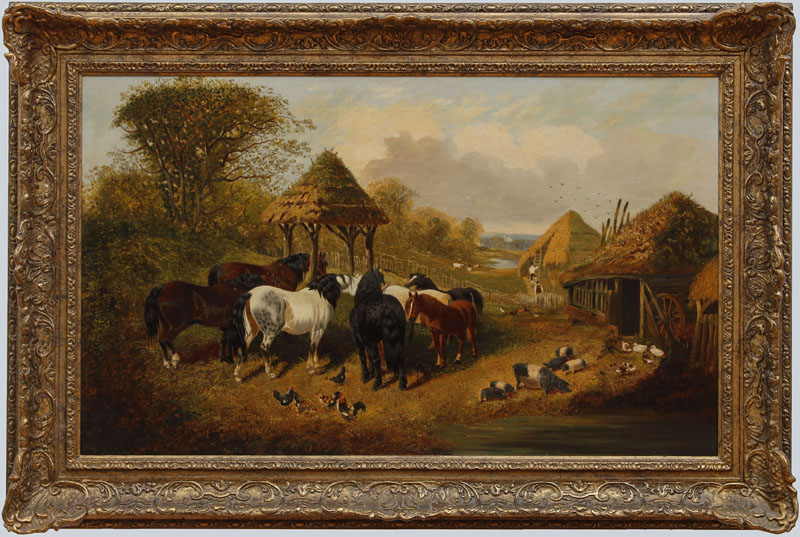 Appraisal: ATTRIBUTED TO JOHN FREDERICK HERRING JR - FARMYARD SCENE Oil