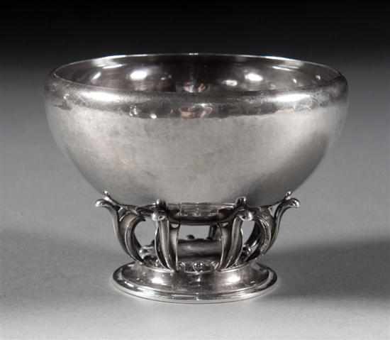 Appraisal: Danish sterling silver pedestal bowl Georg Jensen Copenhagen designed by