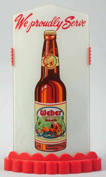 Appraisal: Weber Waukesha Beer Reverse Glass Sign Labeled bottled shows graphic