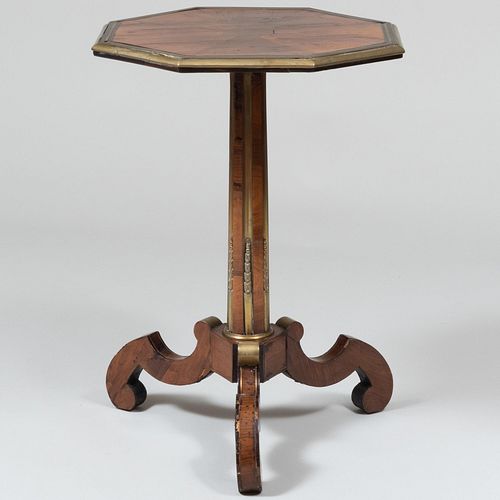 Appraisal: WILLIAM IV BRASS-MOUNTED ROSEWOOD OCTAGONAL TABLE x in diam Condition