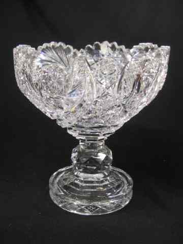 Appraisal: Cut Glass Egg Nog Punchbowlsuperb cut work on fancy pedestal