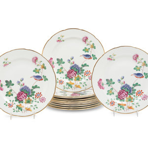 Appraisal: Twelve Wedgwood Cuckoo Porcelain Dinner Plates each with transfer-printed Wedgwood