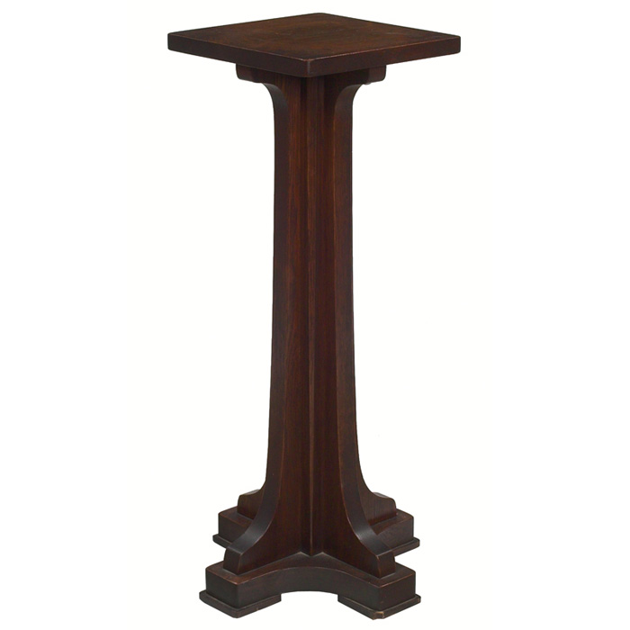 Appraisal: Limbert pedestal square top over a corbelled column base branded