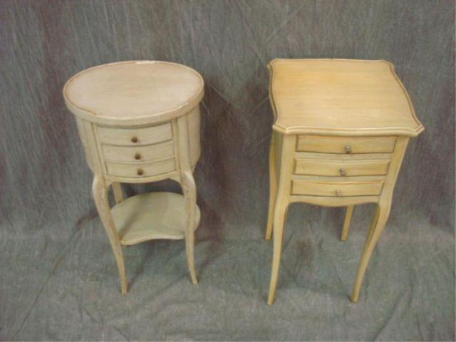 Appraisal: Italian White Painted End Tables From a Park Ave NYC