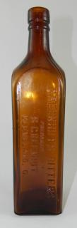 Appraisal: Bitters bottle Bitters- square marked vertically 'Greenhut's Bitters Prepared By