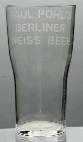 Appraisal: Paul Pohl's Berlinger Weiss Acid-Etched Glass Nice imprint in glass