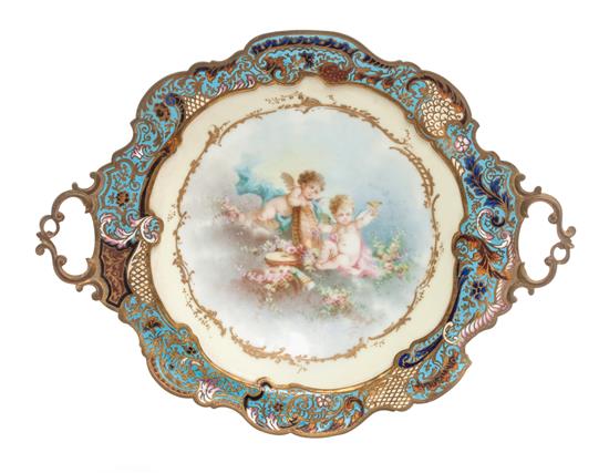 Appraisal: Sale Lot A Sevres Style Porcelain Plate set in a